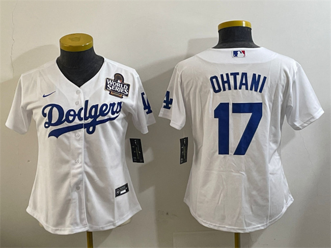 Youth Los Angeles Dodgers #17 Shohei Ohtani White 2024 World Series Cool Base Stitched Baseball Jersey Youth Los Angeles Dodgers #17 Shohei Ohtani White 2024 World Series Cool Base Stitched Baseball Jersey
